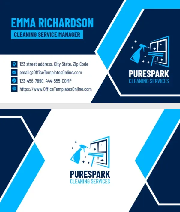Cleaning Service Business Card Template