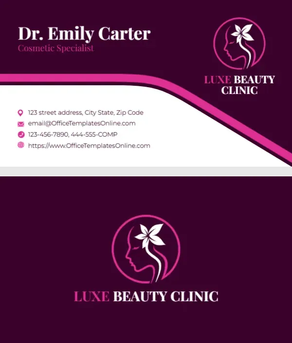 Beauty Clinic Business Card Template