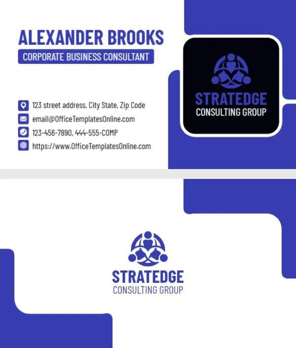Business Consultant Business Card Template