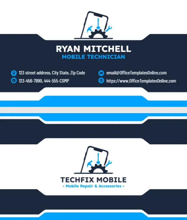 Mobile Repair Business Card Template