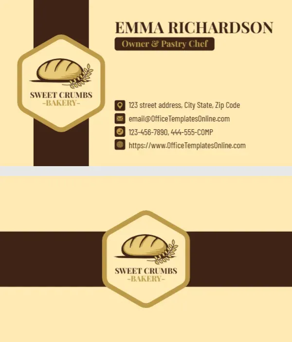 Bakery Shop Business Card Template