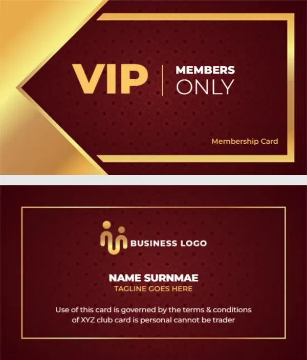 Fan Club Membership Card Template