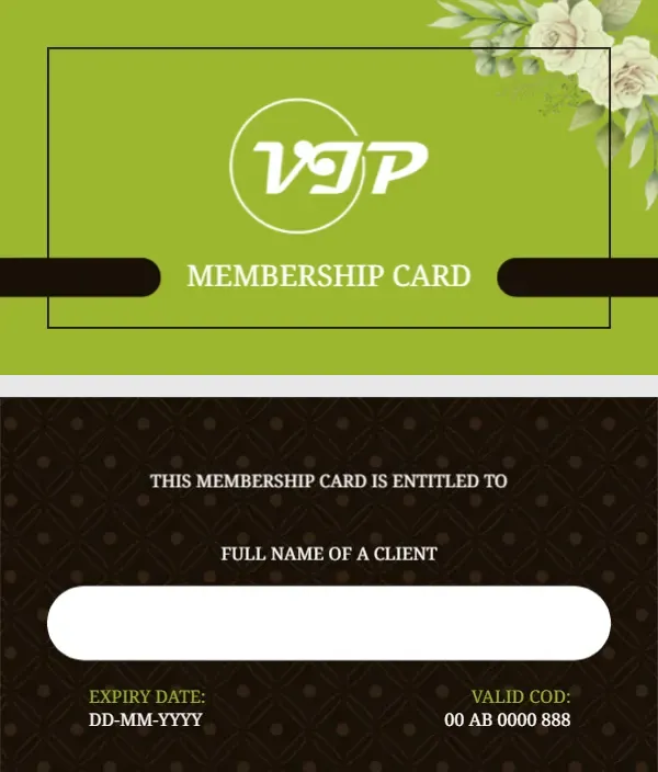 Lifetime Membership Card Template
