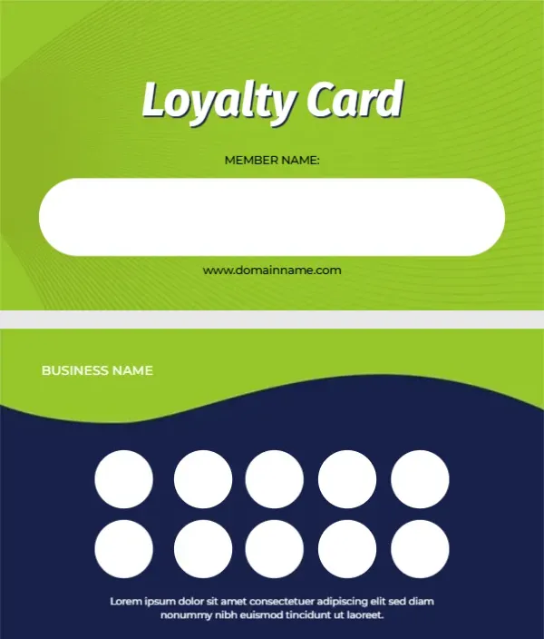 Loyalty Membership Card Template