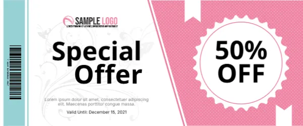 Coupon Card Template for Special Offer Discount