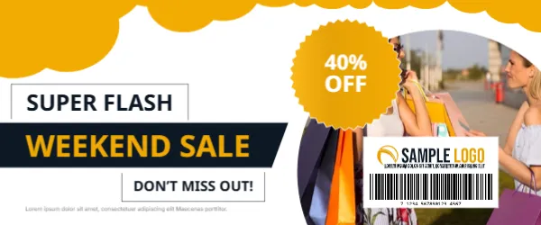 Voucher Template for Weekend Sale Discount