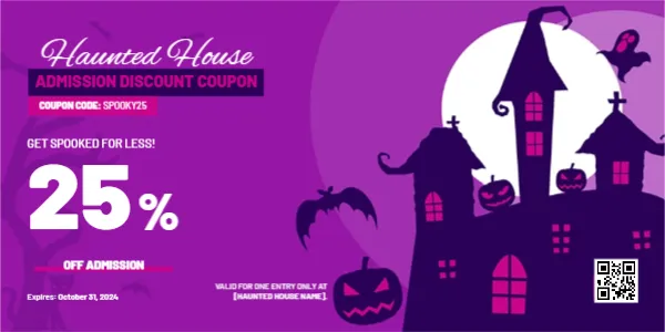 Coupon Template for Haunted House Admission