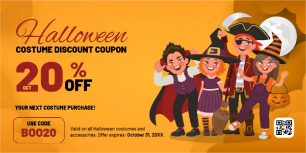 Coupon Template for Halloween Costume Discount