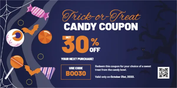 Coupon Template for Trick-or-Treat Candy