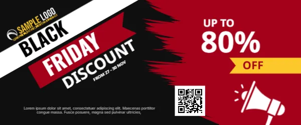 Discount Voucher Template for Black Friday Big Offer