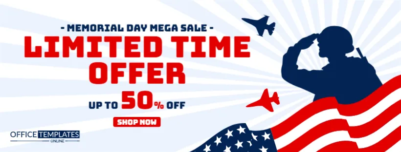 Memorial Day Limited Time Offer Banner Design Template