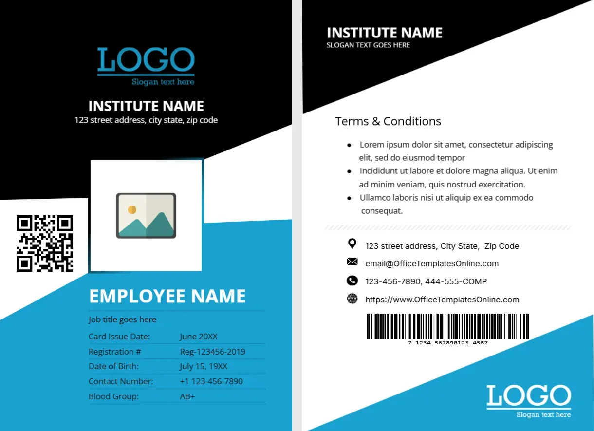 ID Card Template for Teacher