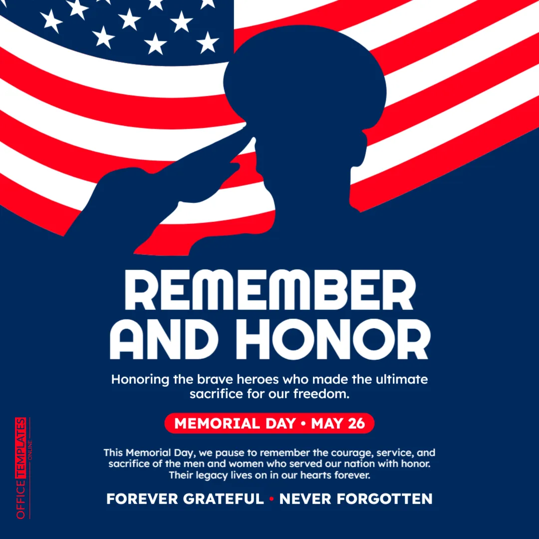 Memorial Day Remember and Honor Post Design