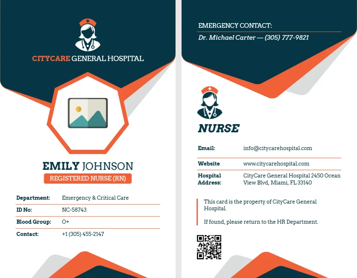 ID Card Template for Nurse