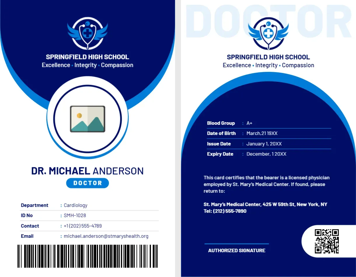 ID Card Template for Doctor