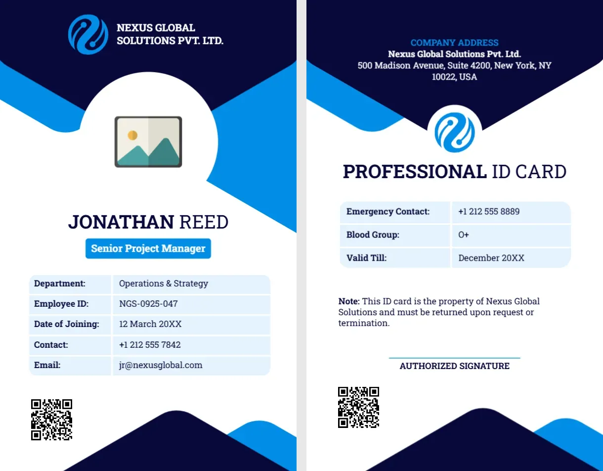 ID Card Template for Corporate Professional