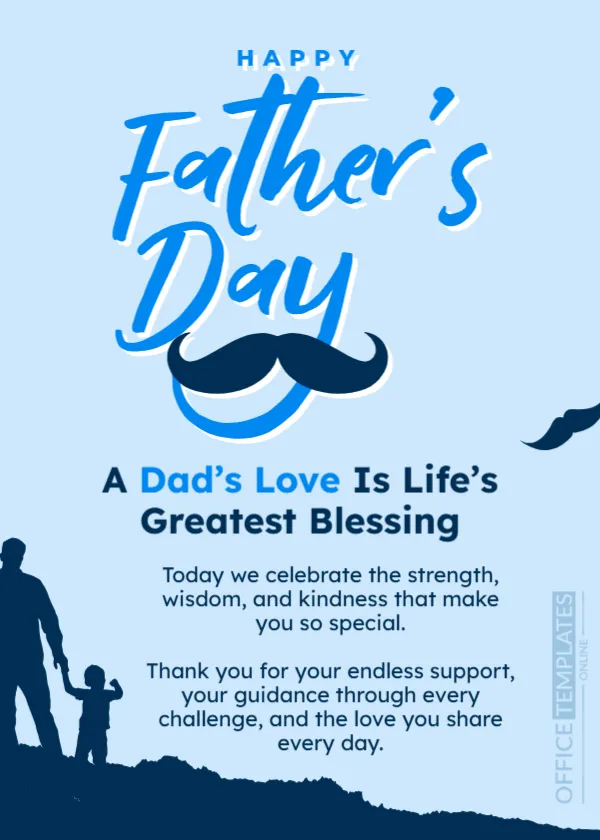 Happy Father’s Day Greeting Card Template – Editable & Printable Online
