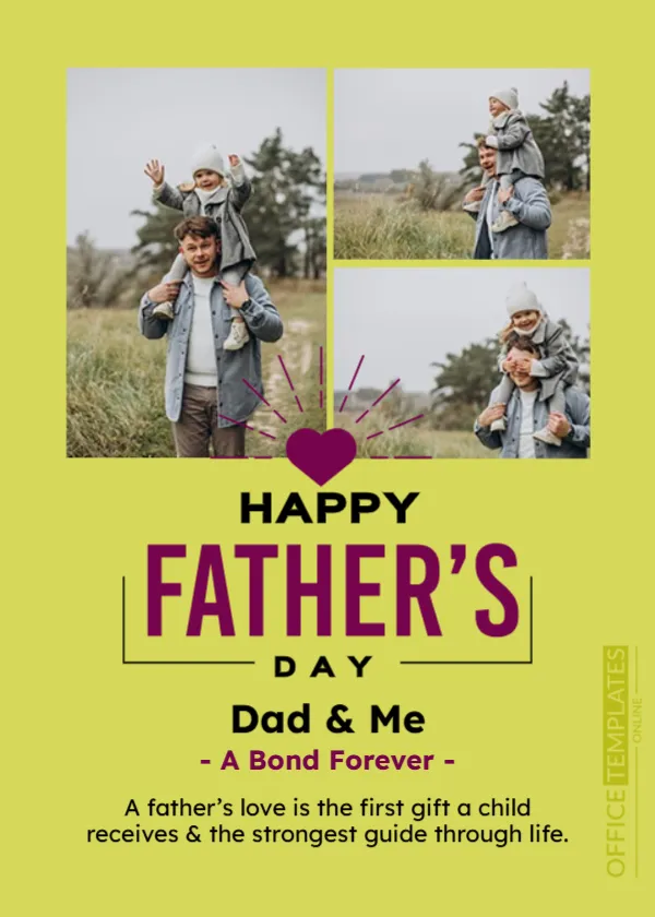 Father & Child Photo Collage Template – Create a Personalized Father’s Day Memory