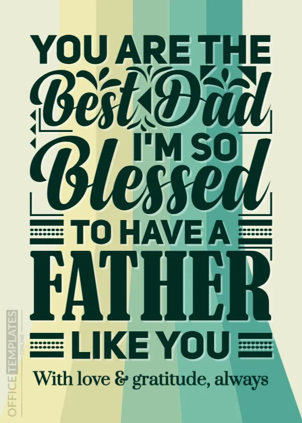 Typography Quote Design for Father’s Day – Editable Online Template