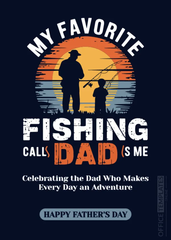 Father’s Day Fishing Dad Template