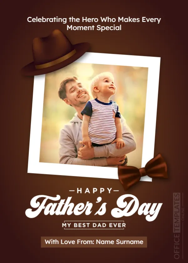 Personalized Photo Frame Template for Father’s Day