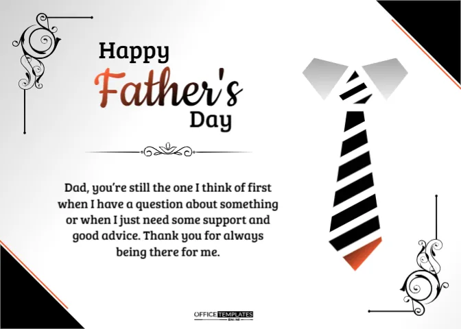 Father’s Day Card Template – My Advisor My Dad
