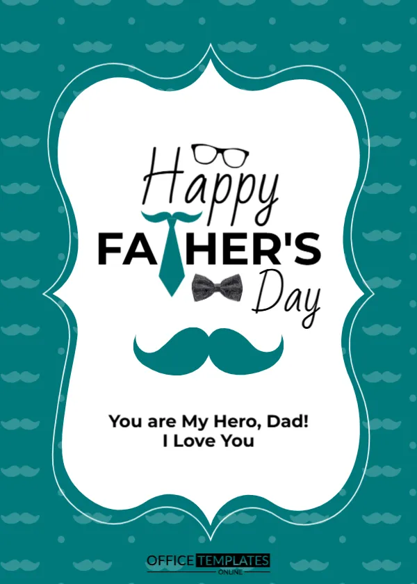 Heartfelt Appreciation Father’s Day Card Design – Editable Printable Template