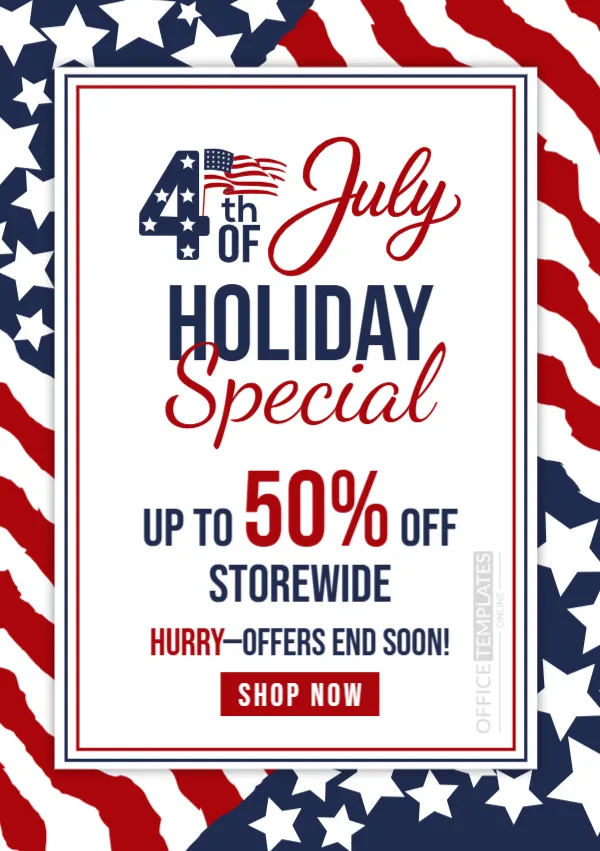 Retail Store Holiday Poster Template