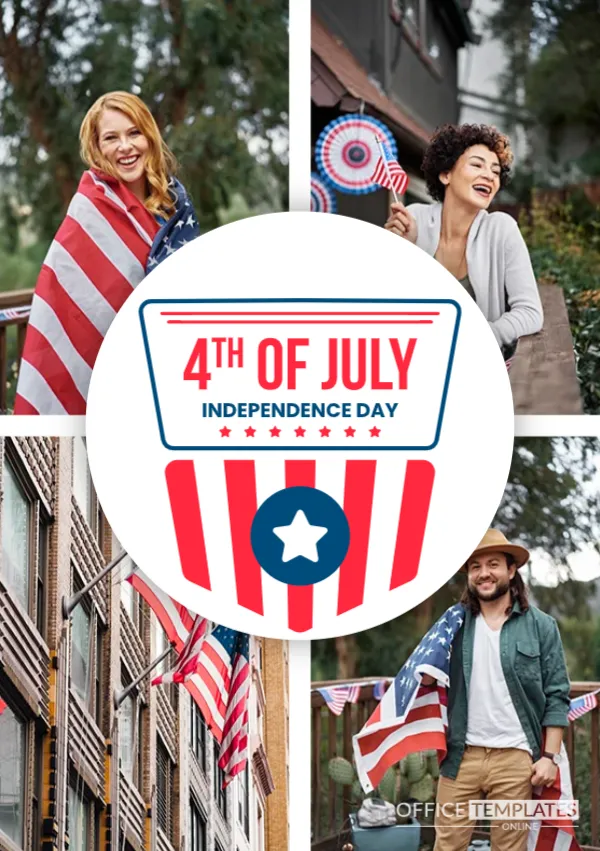 Free Editable Independence Day Photo Collage Template