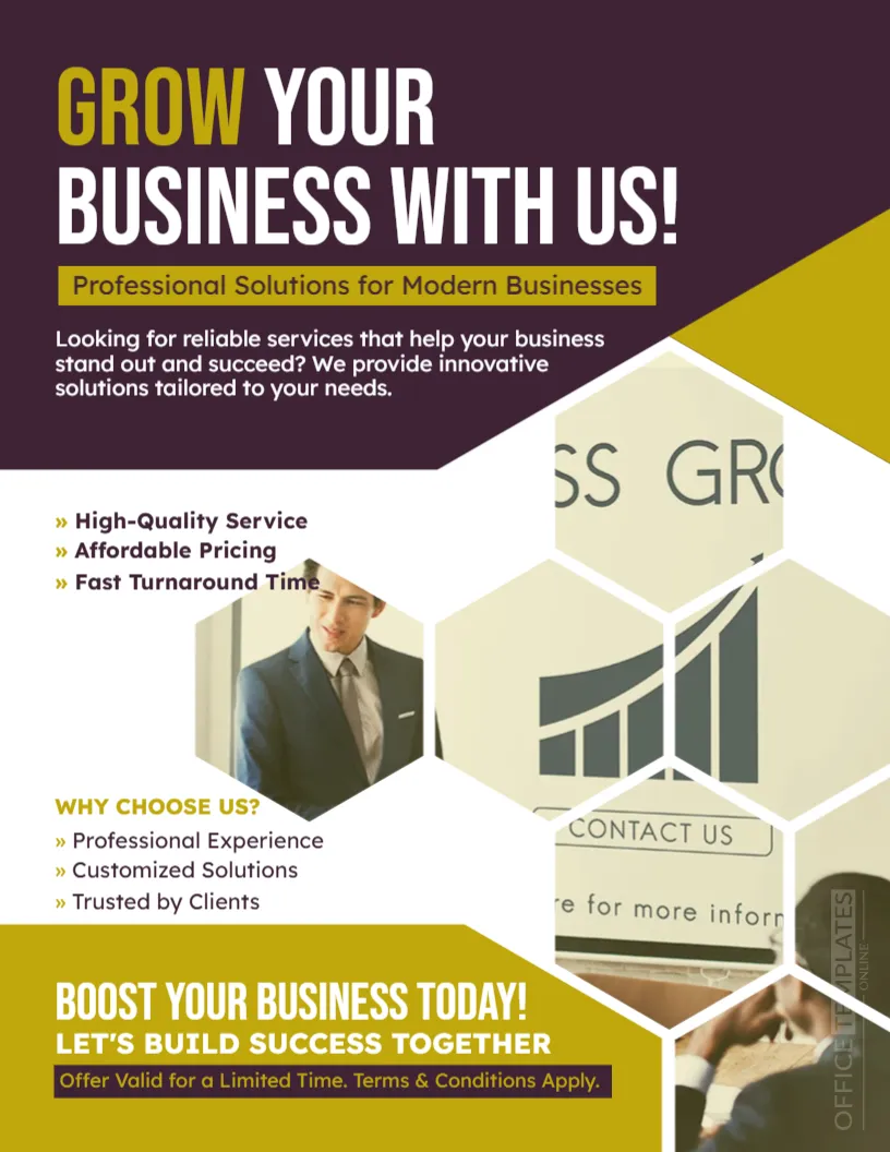 Business Promotion Flyer Template – Editable Marketing Flyer for Business Growth
