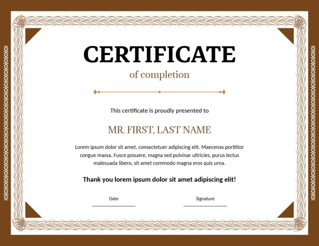 Research Project Completion Certificate Template – Editable Online