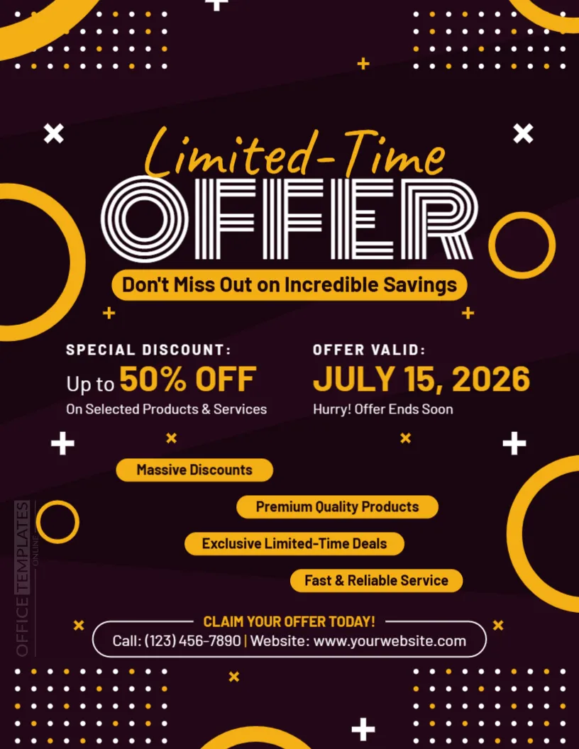 Limited-Time Offer Flyer Template – Editable Promotional Flyer Online