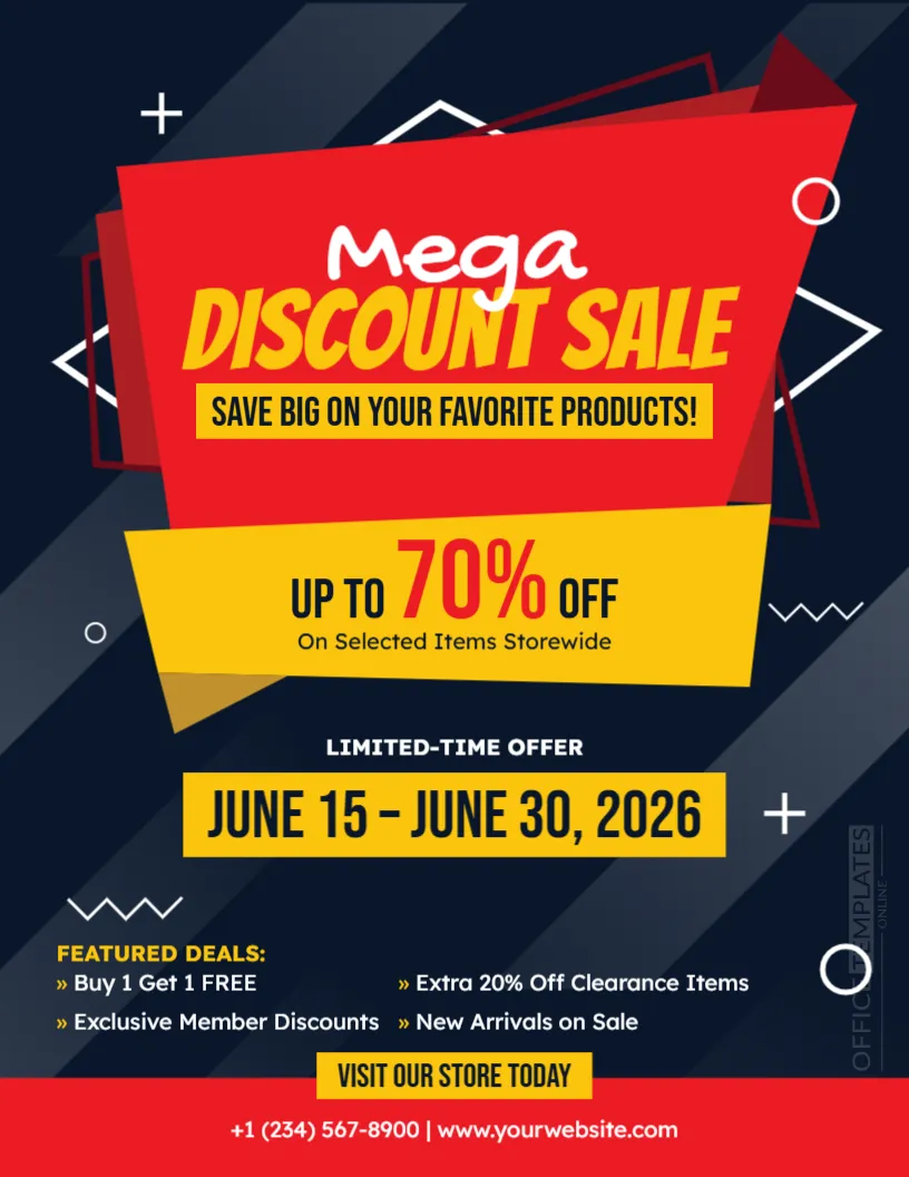 Discount Sale Flyer Template – Editable Sale Promotion Flyer Online