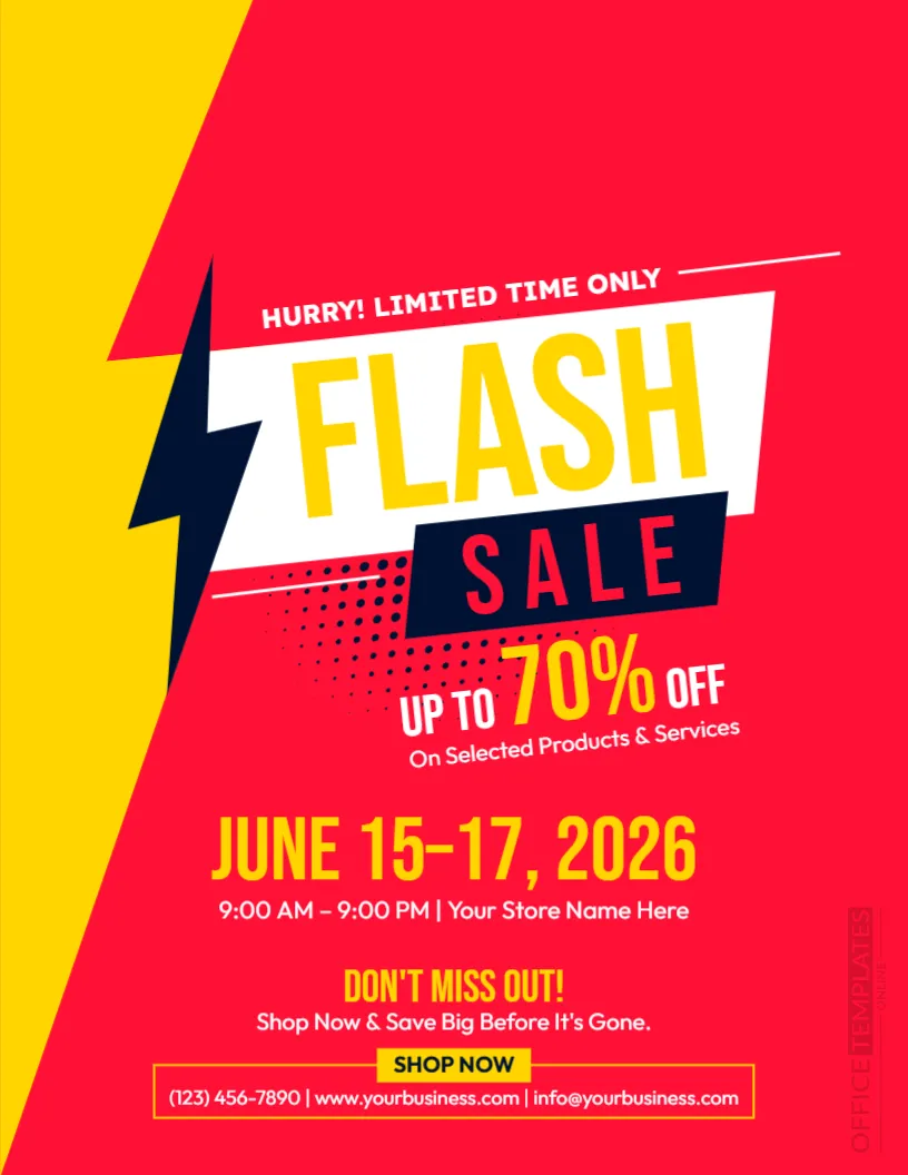 Flash Sale Flyer Template – Create Urgent Sale Promotions Online