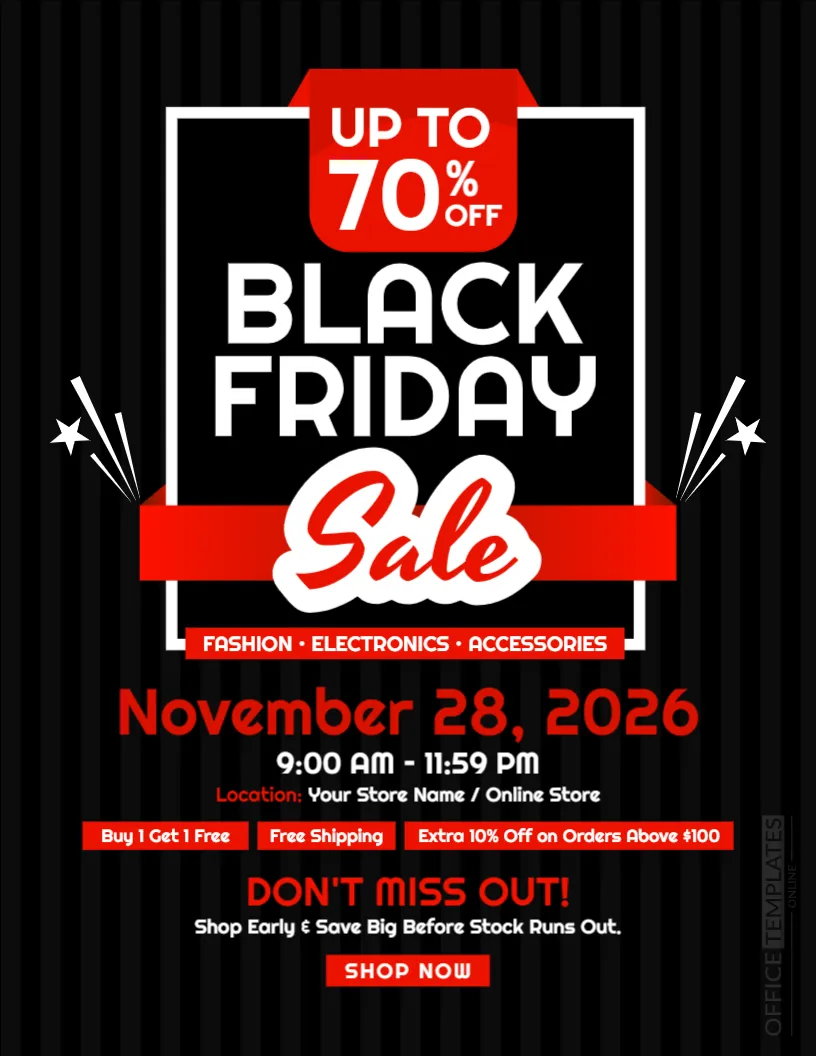 Black Friday Sale Flyer Template – Editable Online & Ready to Download
