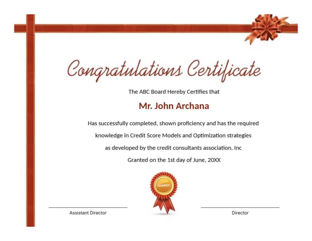 Congratulations Certificate Template – Editable Online & Download in PDF, PNG, JPG
