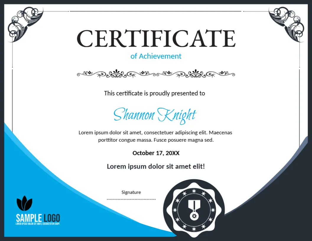 Student Achievement Certificate Template – Editable Online