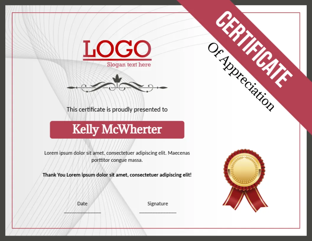 Student Appreciation Certificate Template