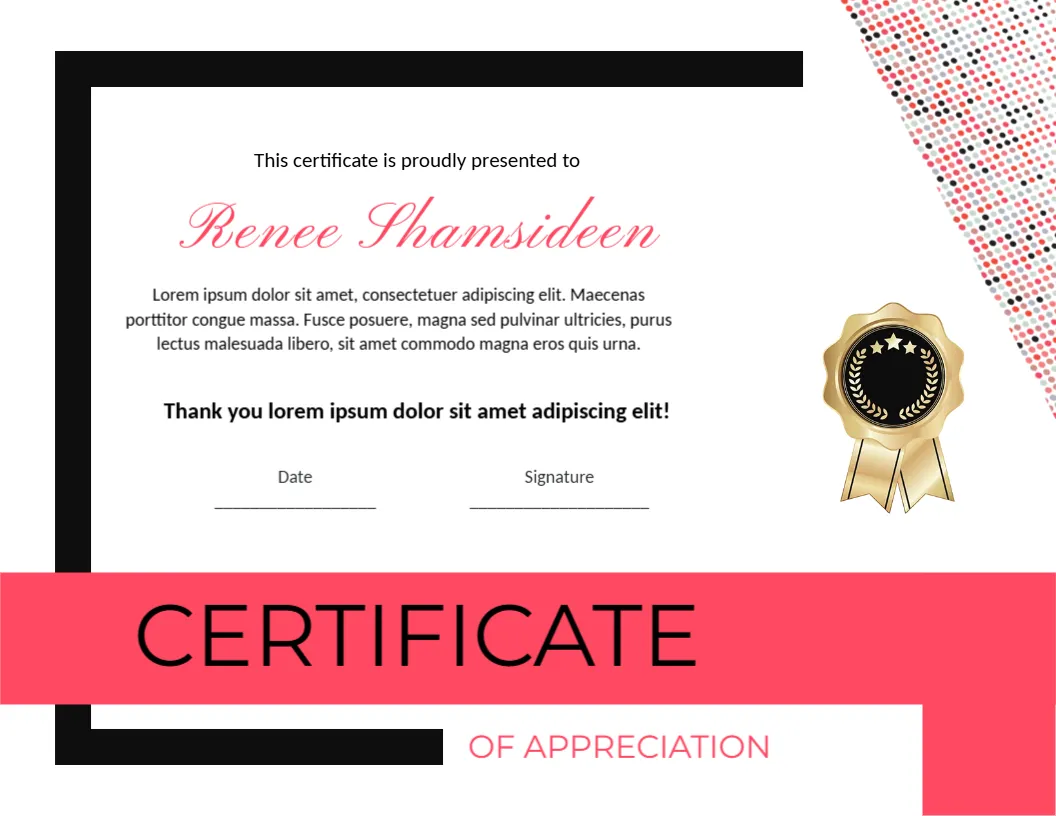 Sports Appreciation Certificate Template – Editable Certificate of Appreciation Online