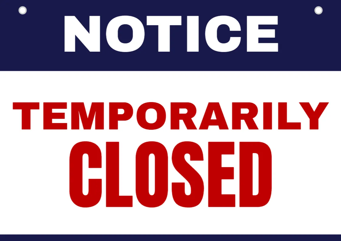 Temporary Closed Sign Template – Edit Online and Download in Minutes