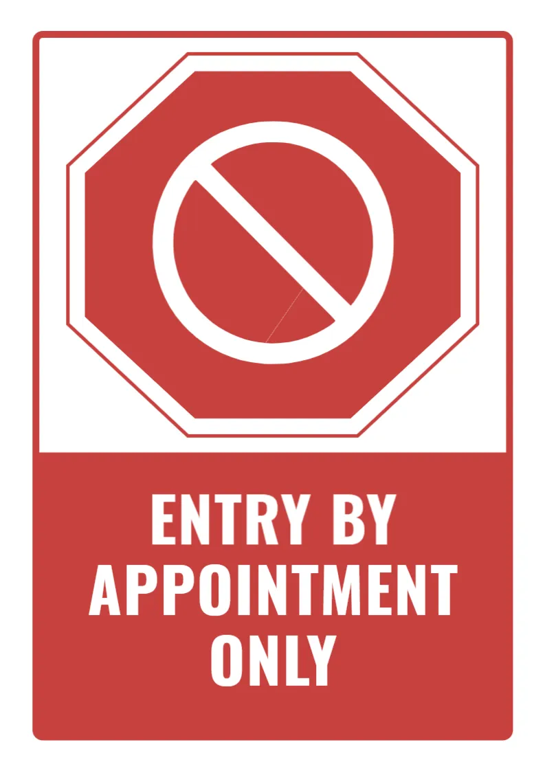 Appointment Only Sign Template – Customize Online & Download