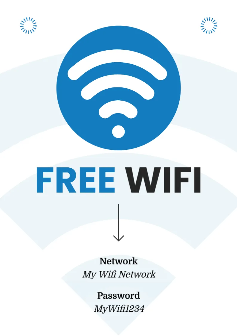 Free WiFi Sign Template – Customize Online & Download Instantly