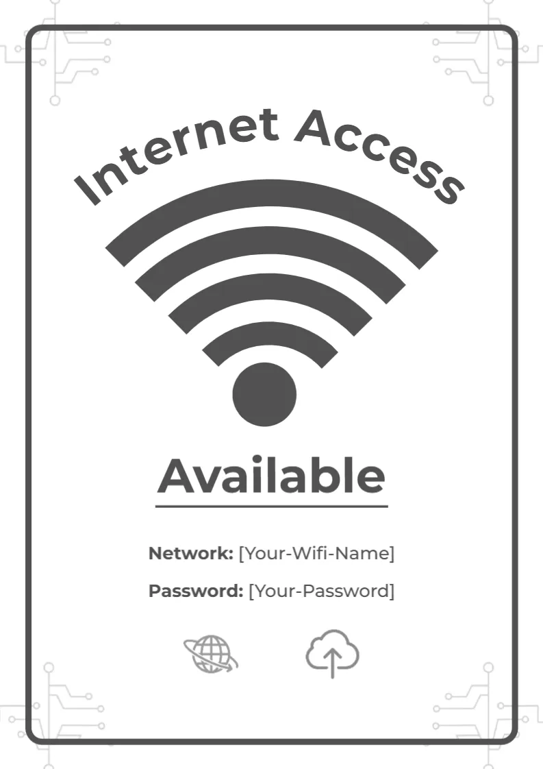 Internet Access Notice Sign Template – Edit Online & Download