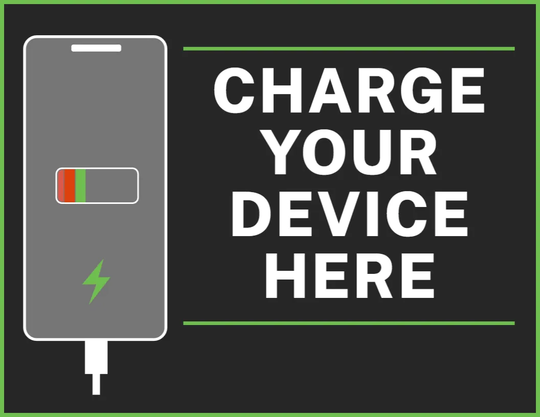 Device Charging Station Sign Template