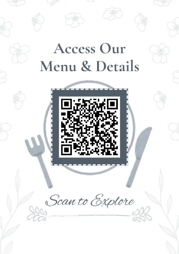 QR Menu Access Sign Template