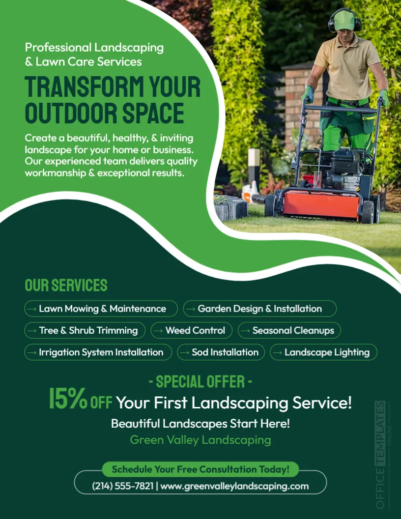 Landscaping Services Flyer Template