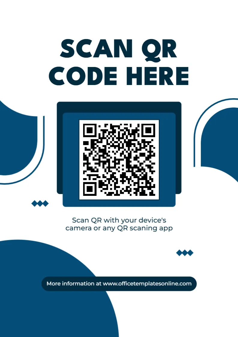 QR Information Sign Template