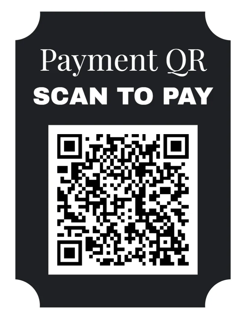 Scan to Pay Sign Template