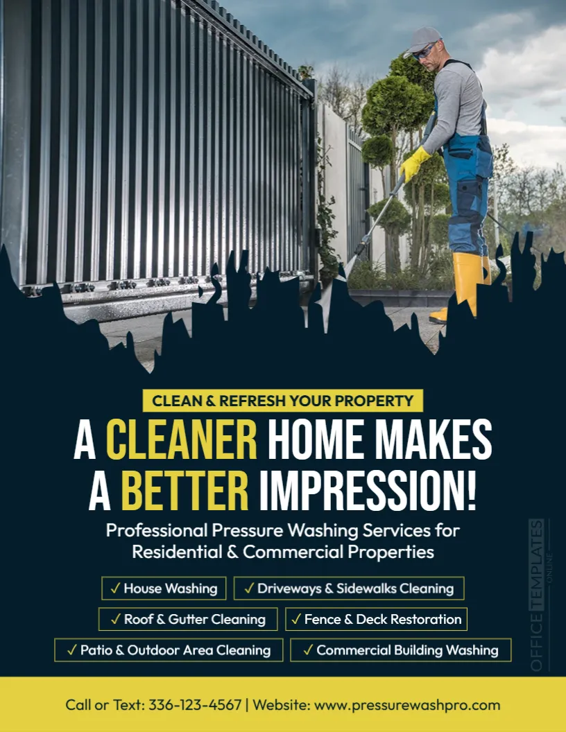 Pressure Washing Flyer Template
