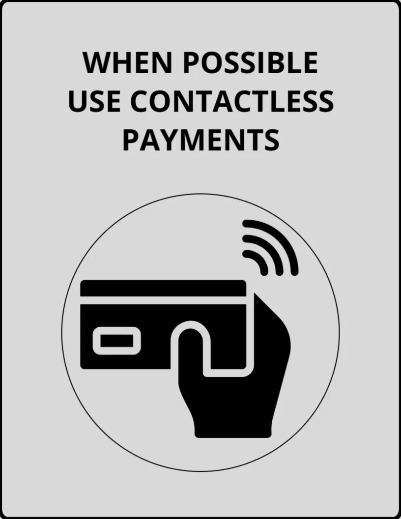 Contactless Payment Sign Template